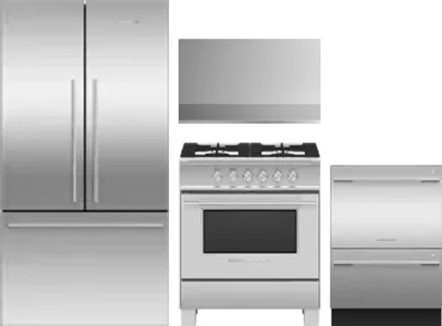 4 Piece Package Includes Refrigerator, Range, Hood And Dishwasher